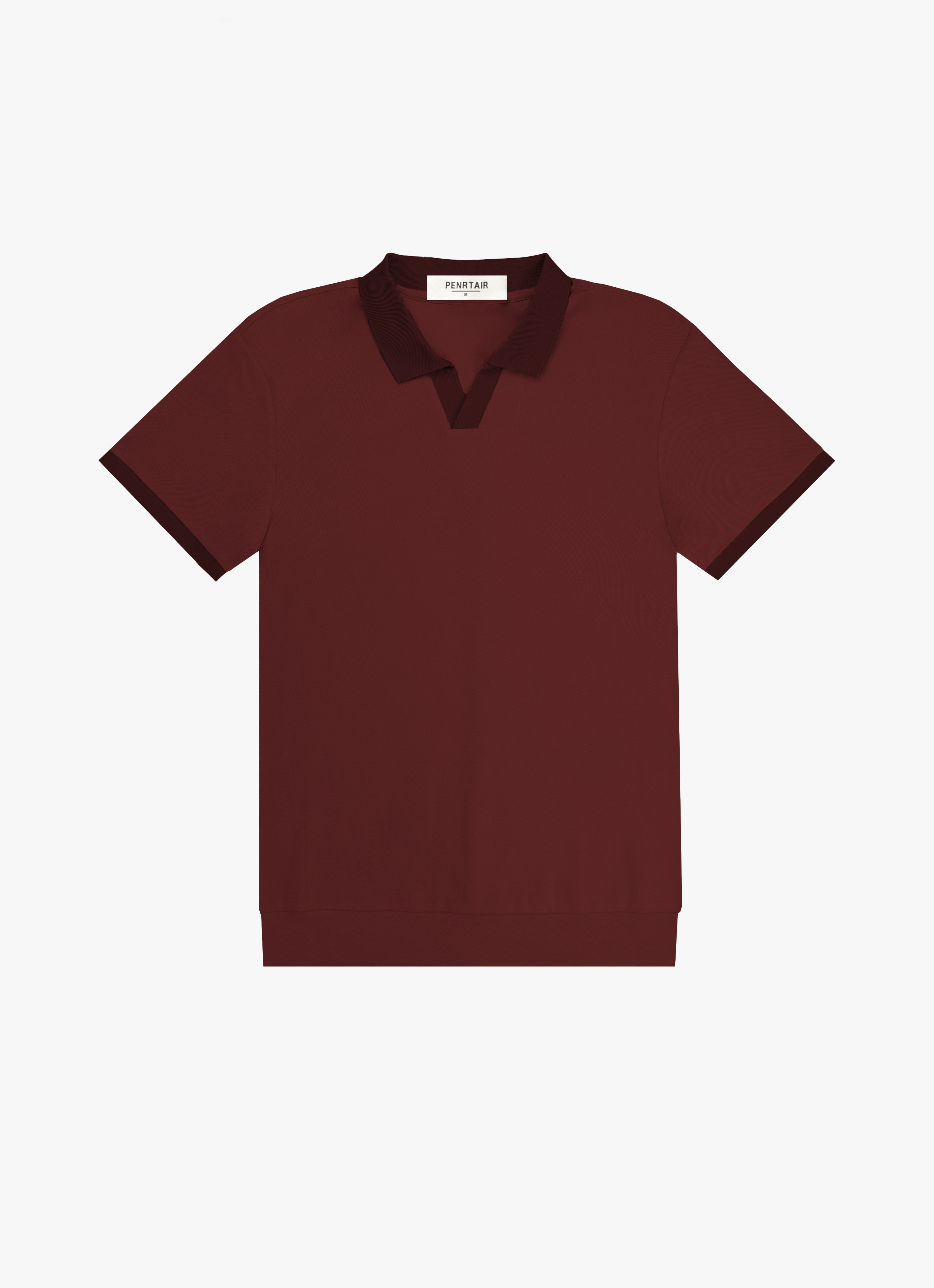 Contrast Trim V-Neck Polo