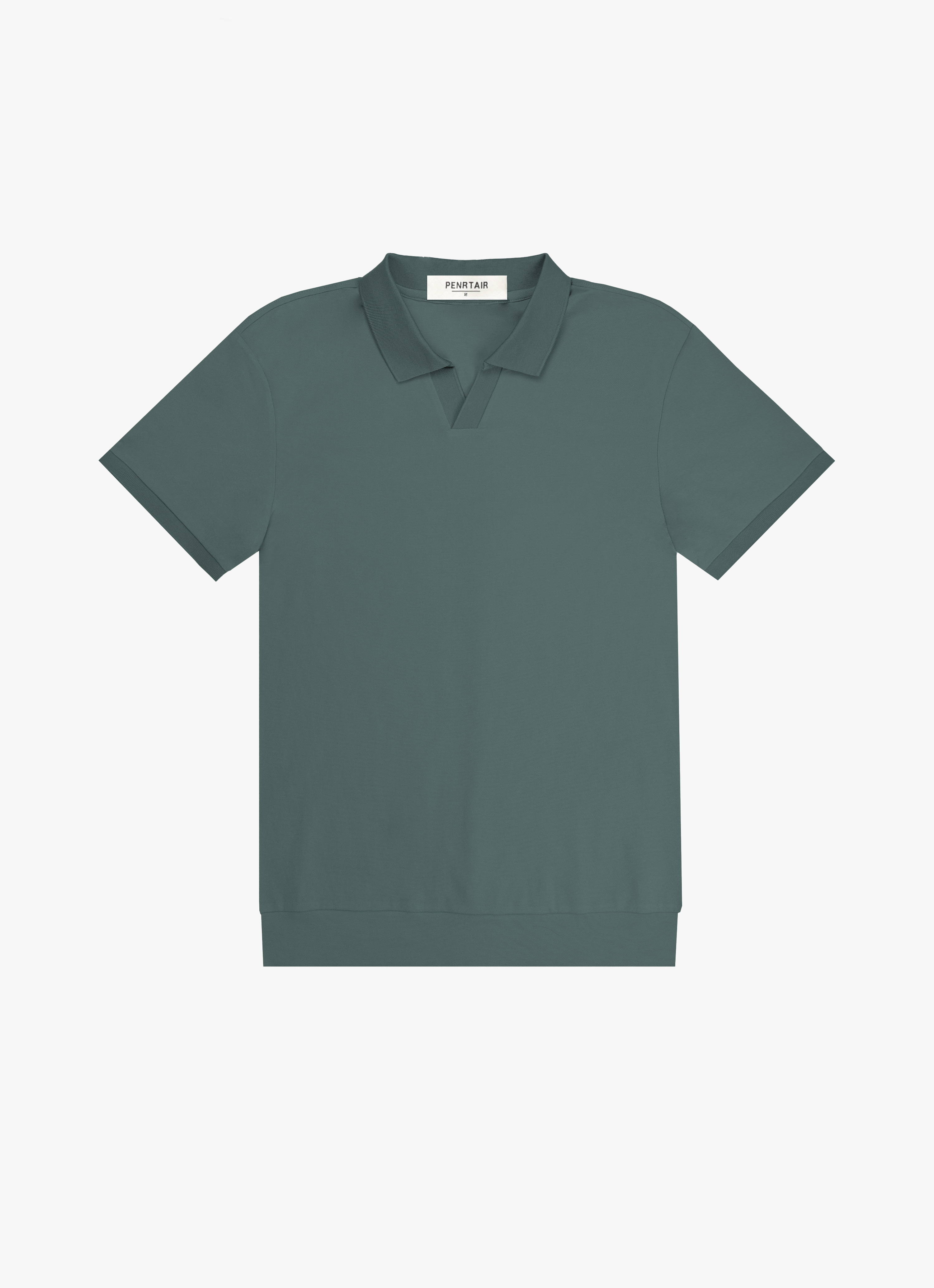 Contrast Trim V-Neck Polo