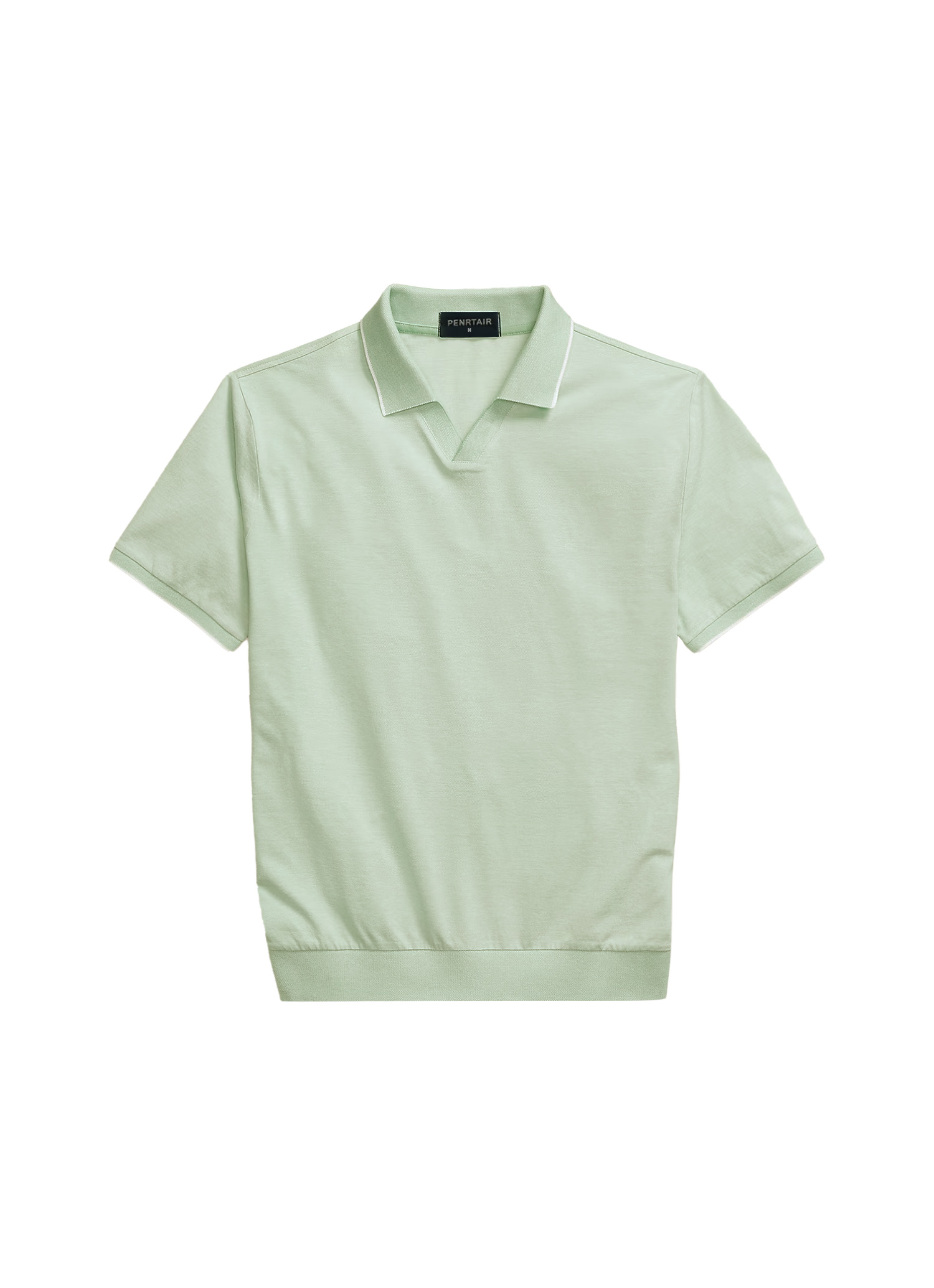 Contrast Trim V-Neck Polo