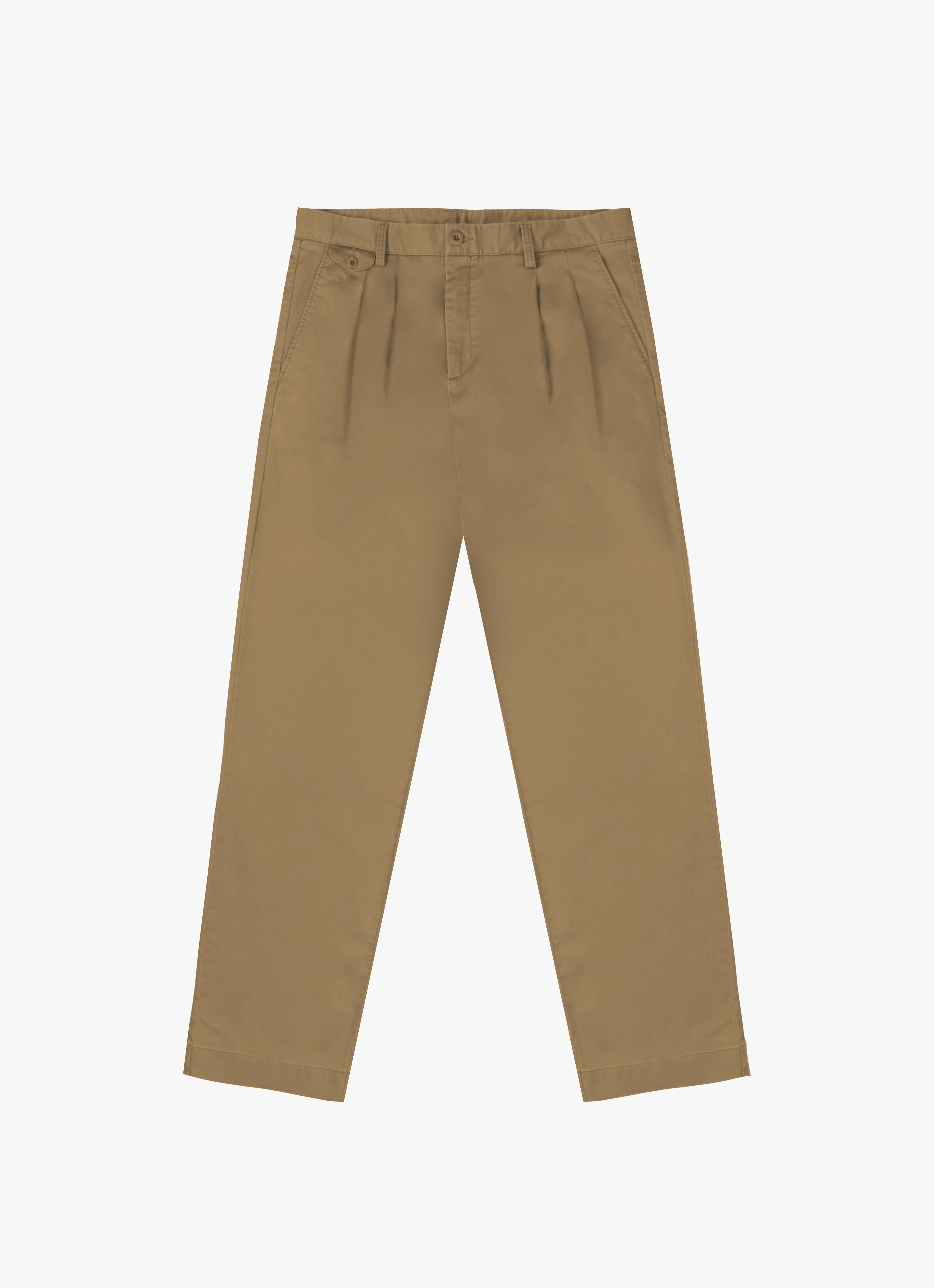 Relaxed Pleated Cotton Trousers