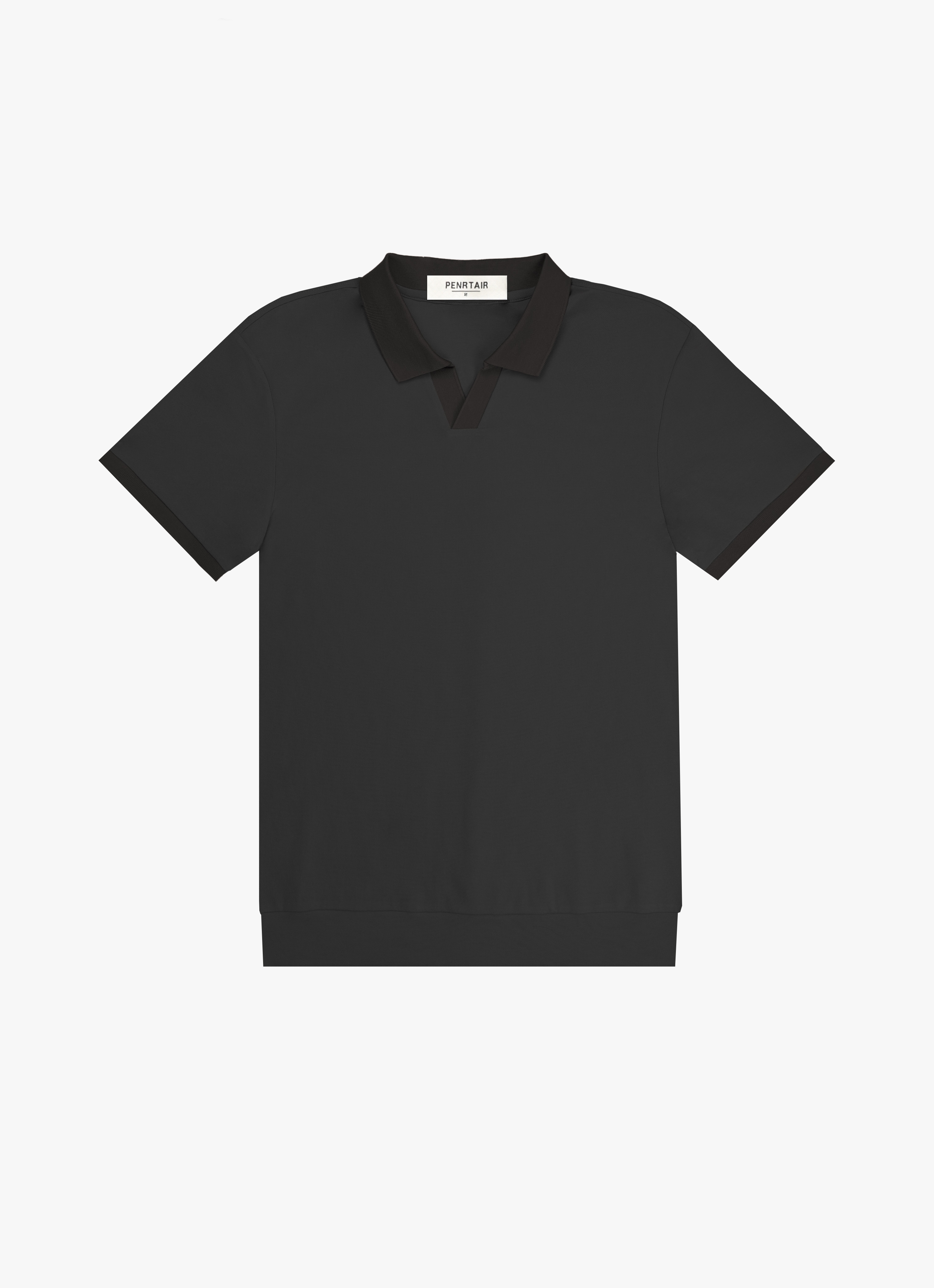 Contrast Trim V-Neck Polo