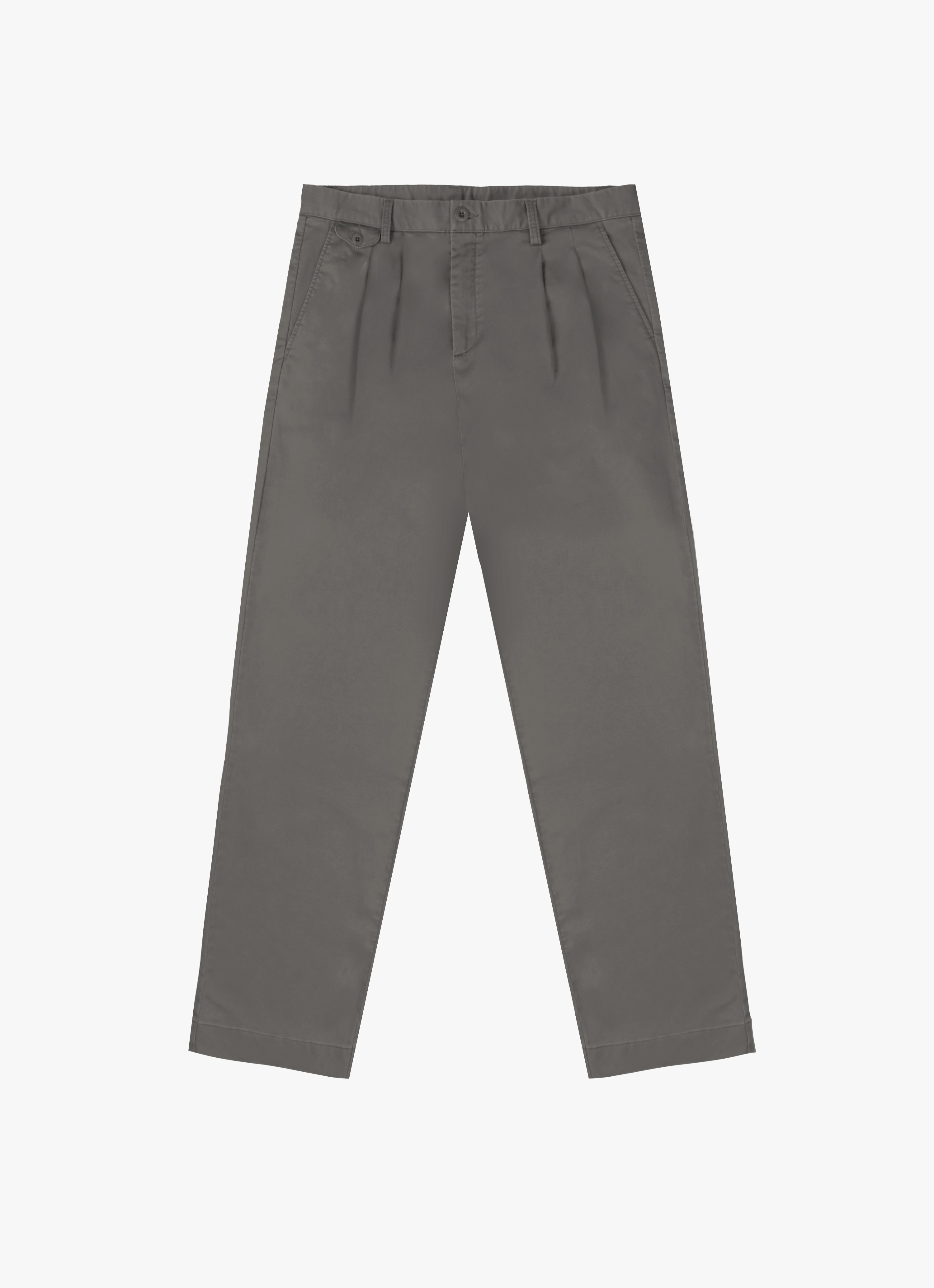 Relaxed Pleated Cotton Trousers