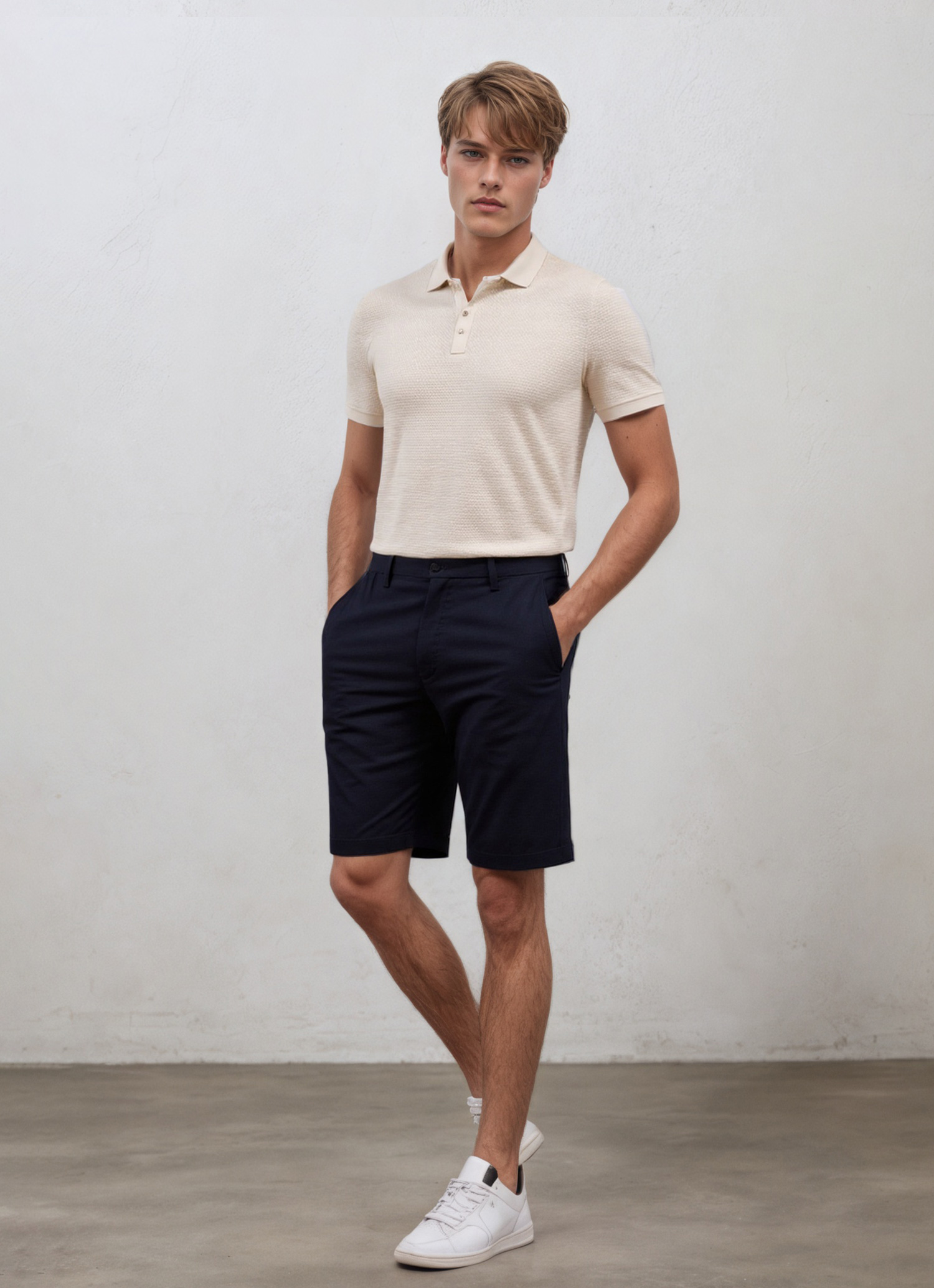Stretch Slim-Fit Shorts-Penrtair