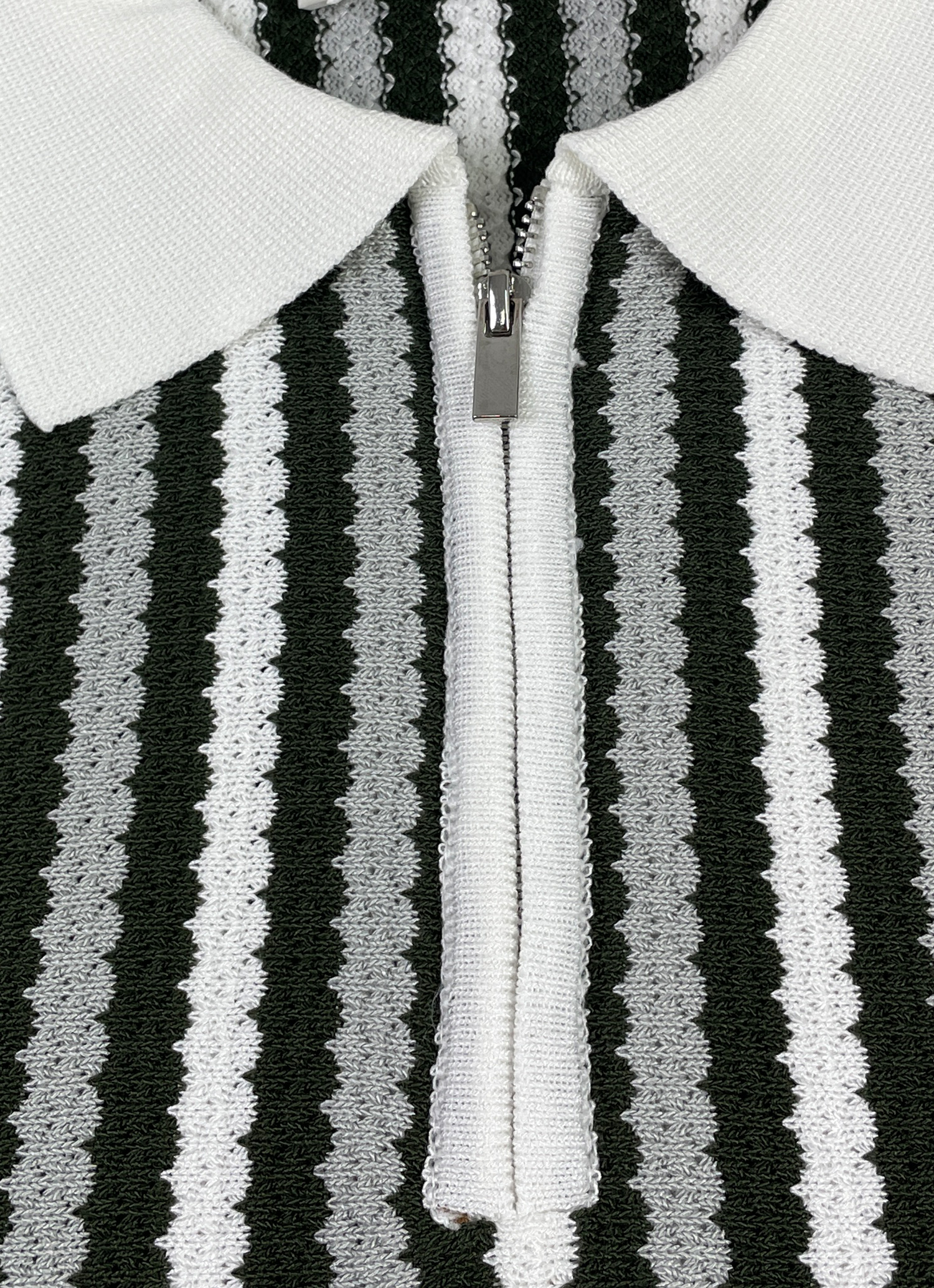 Retro Stripe Knit Polo