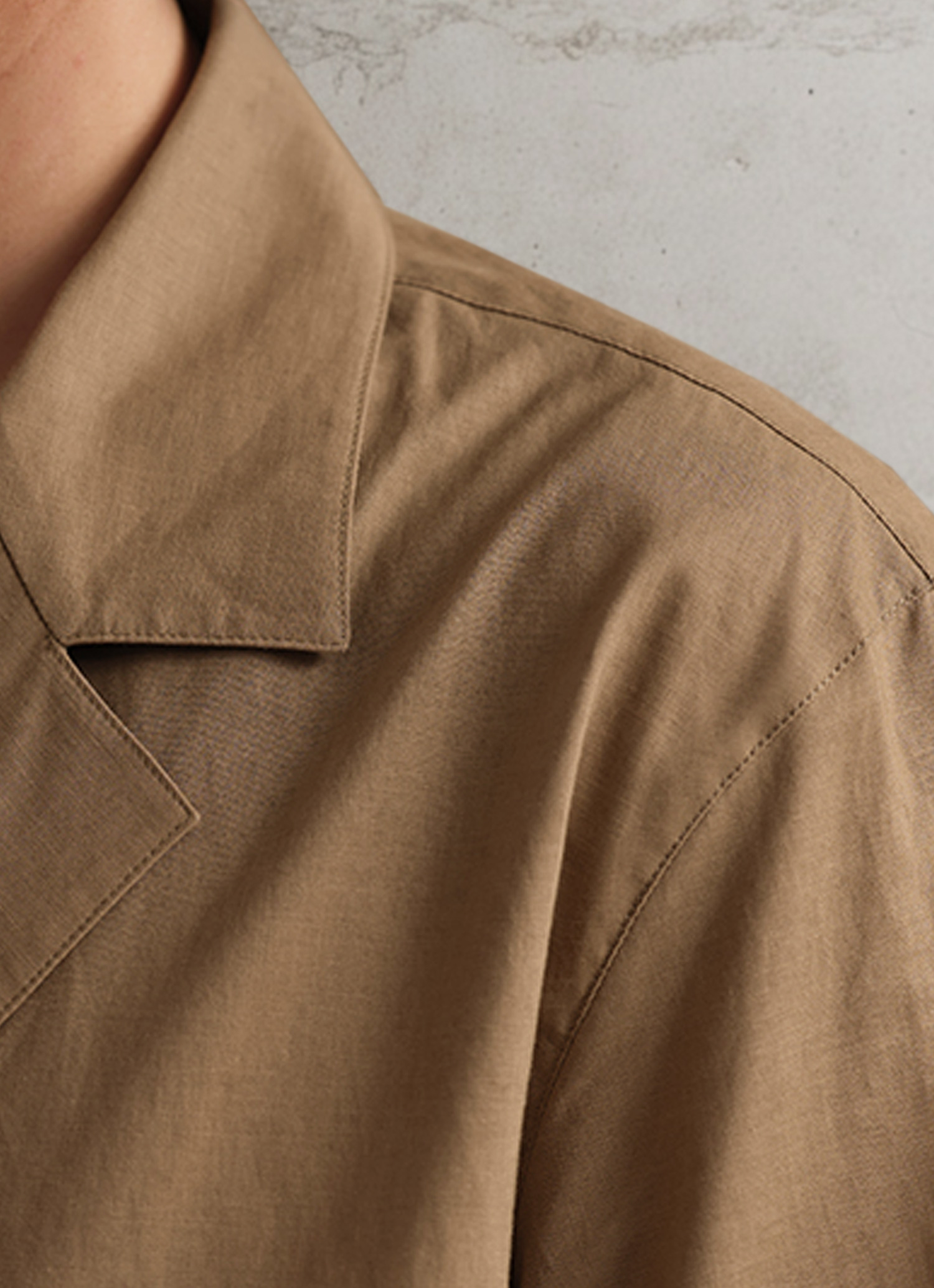 Double-Breasted Linen Shirt-Penrtair