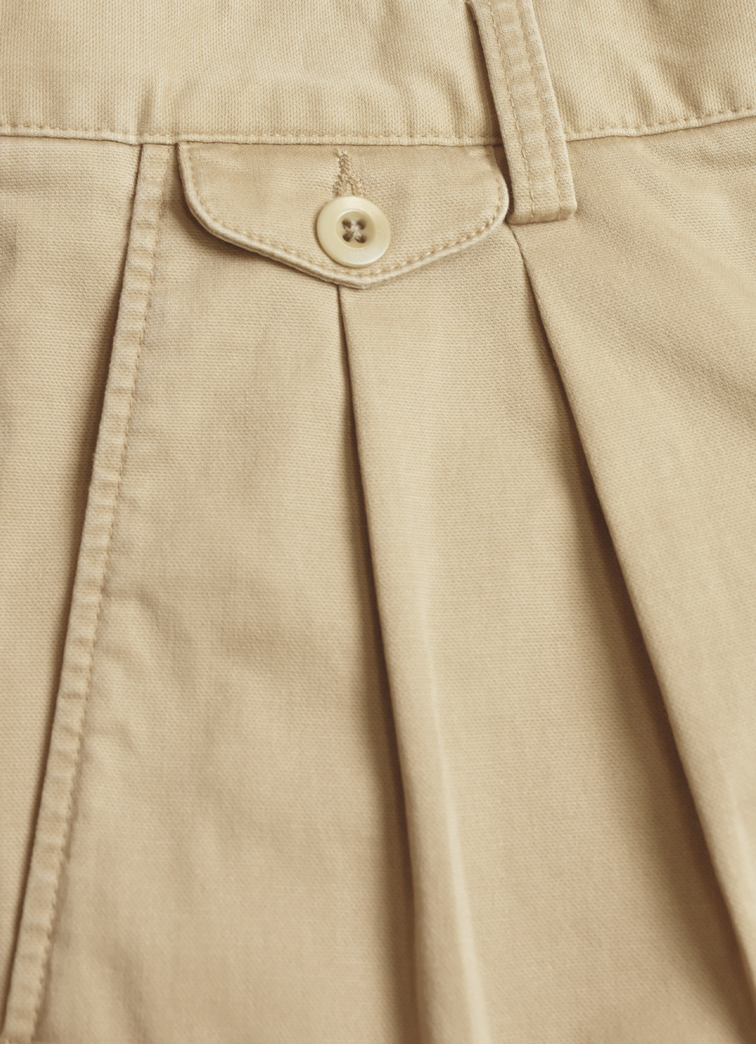 Relaxed Pleated Cotton Trousers-Penrtair