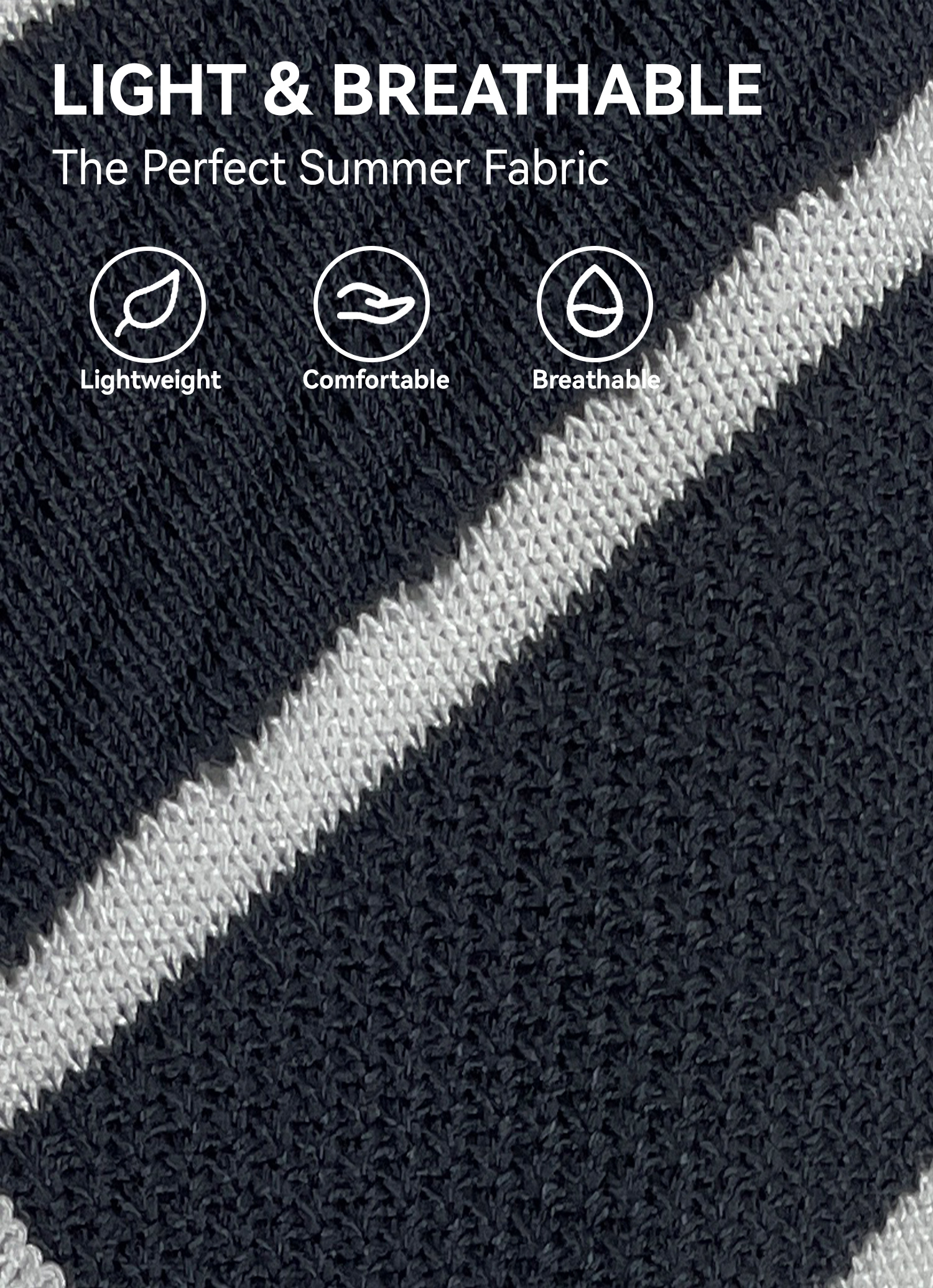 Pinstripe Zip Polo Shirt