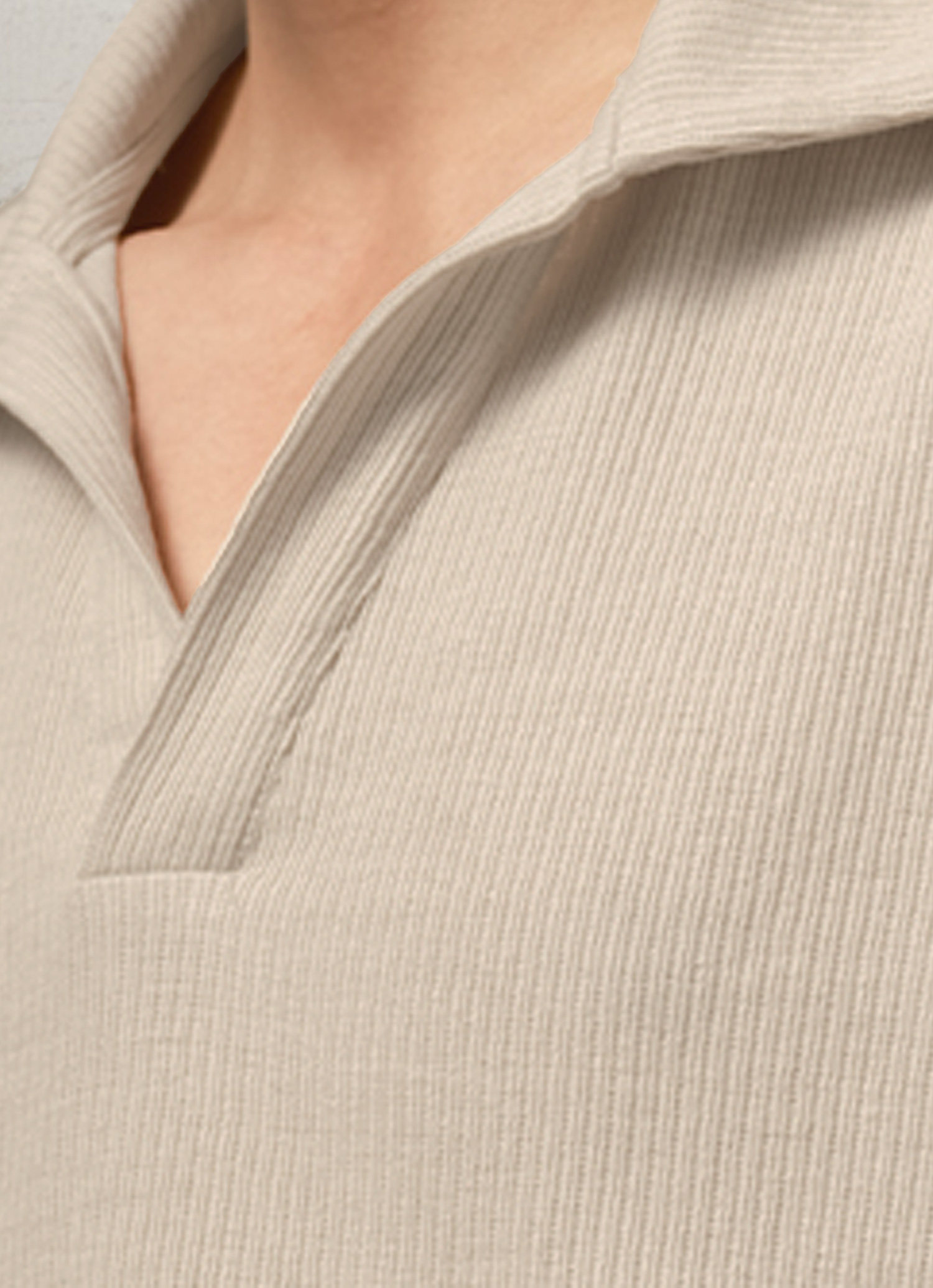 Retro Texture Knit Polo