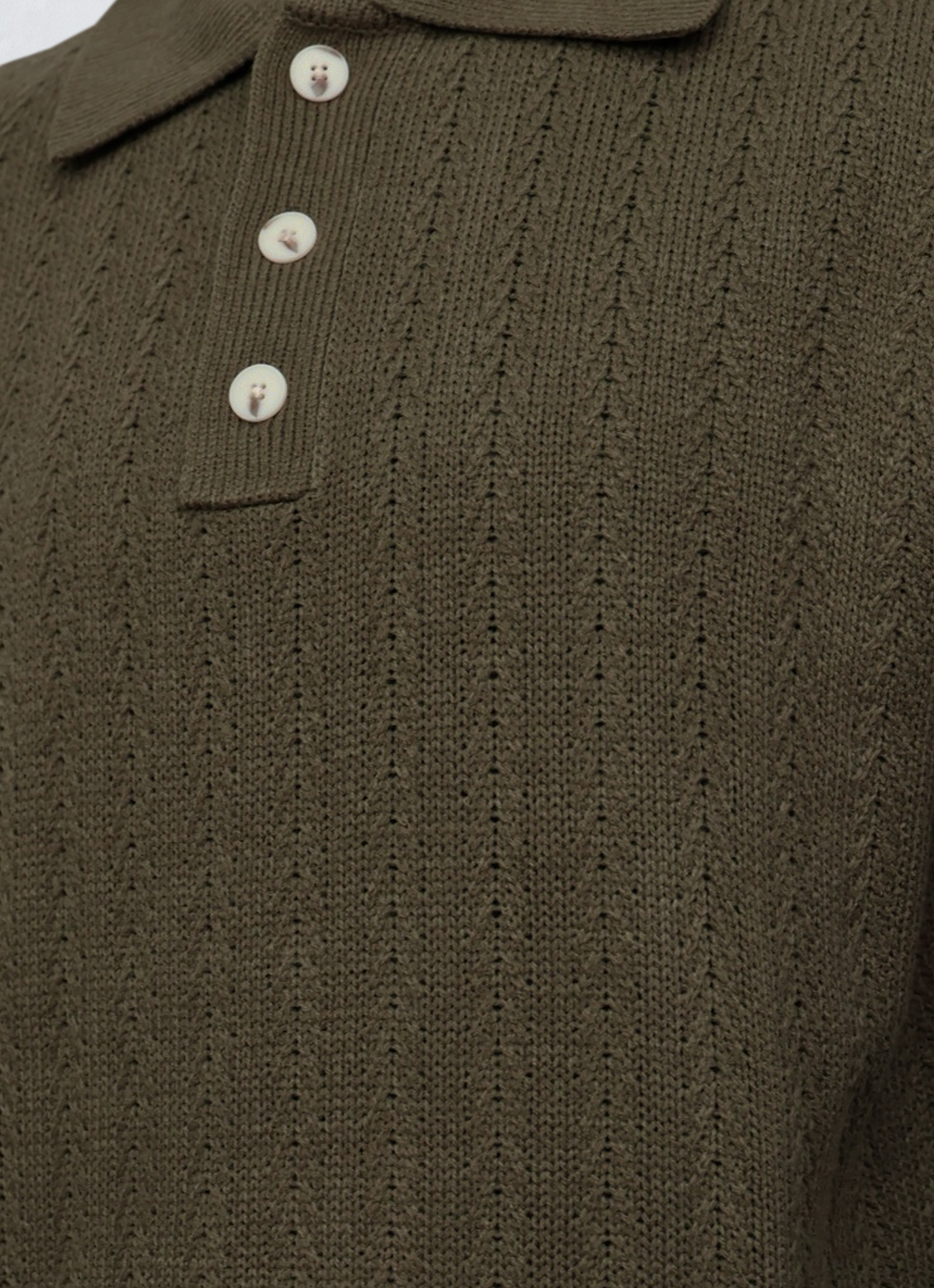 Clean Fit Knit Polo Tee-Penrtair