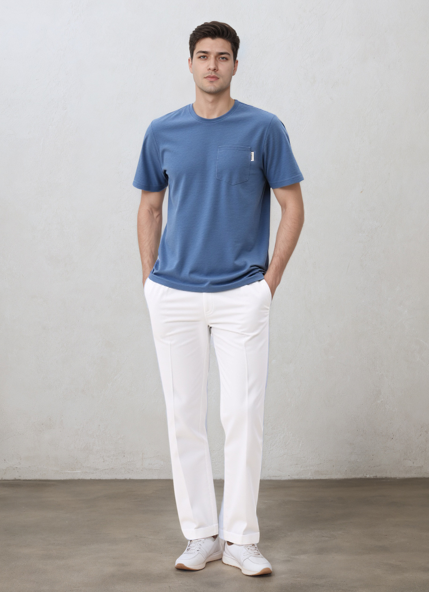 Essential Pocket Crew Tee-Penrtair