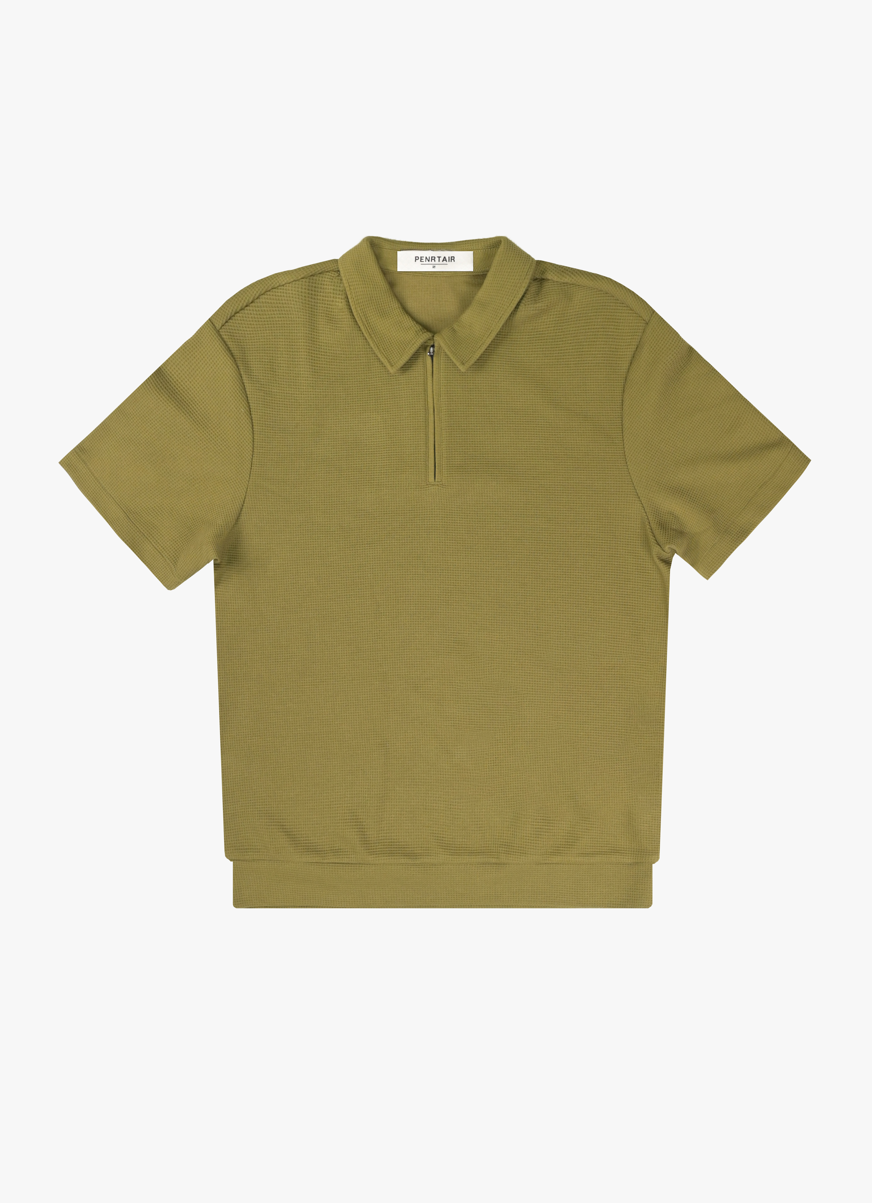 Waffle Zip-Collar Polo-Penrtair