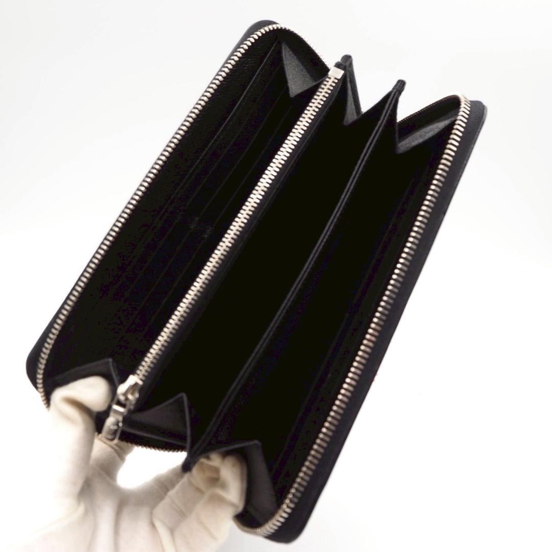 Louis Vuitton Zippy Wallet Epi Black Long Wallet with Silver Hardware