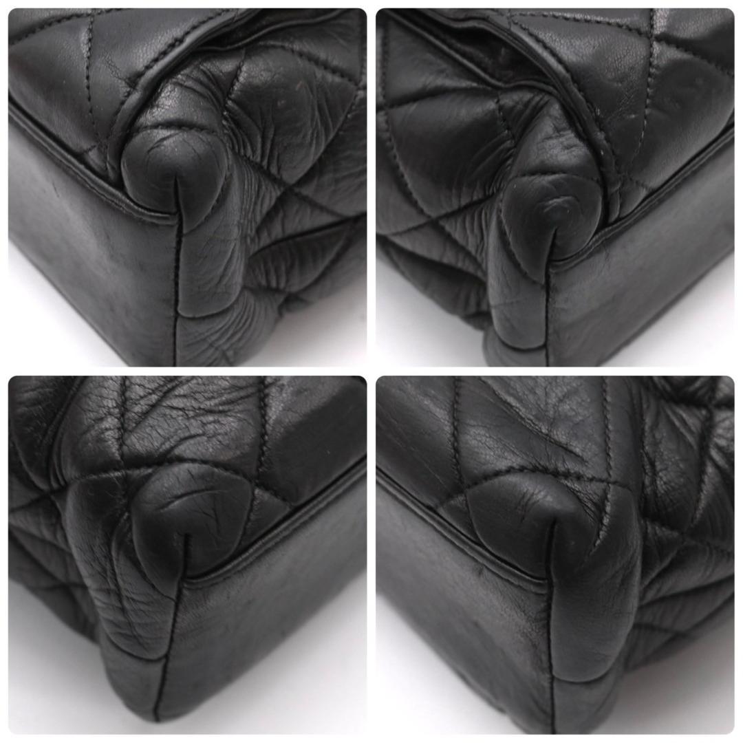 Chanel chain shoulder bag, turnlock, black lambskin