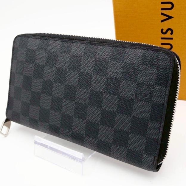 Louis Vuitton Damier Graphite Zippy Organizer Long Wallet in Black