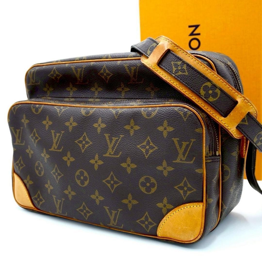 Louis Vuitton Nile Monogram Shoulder Bag, Large Capacity, Crossbody, Brown