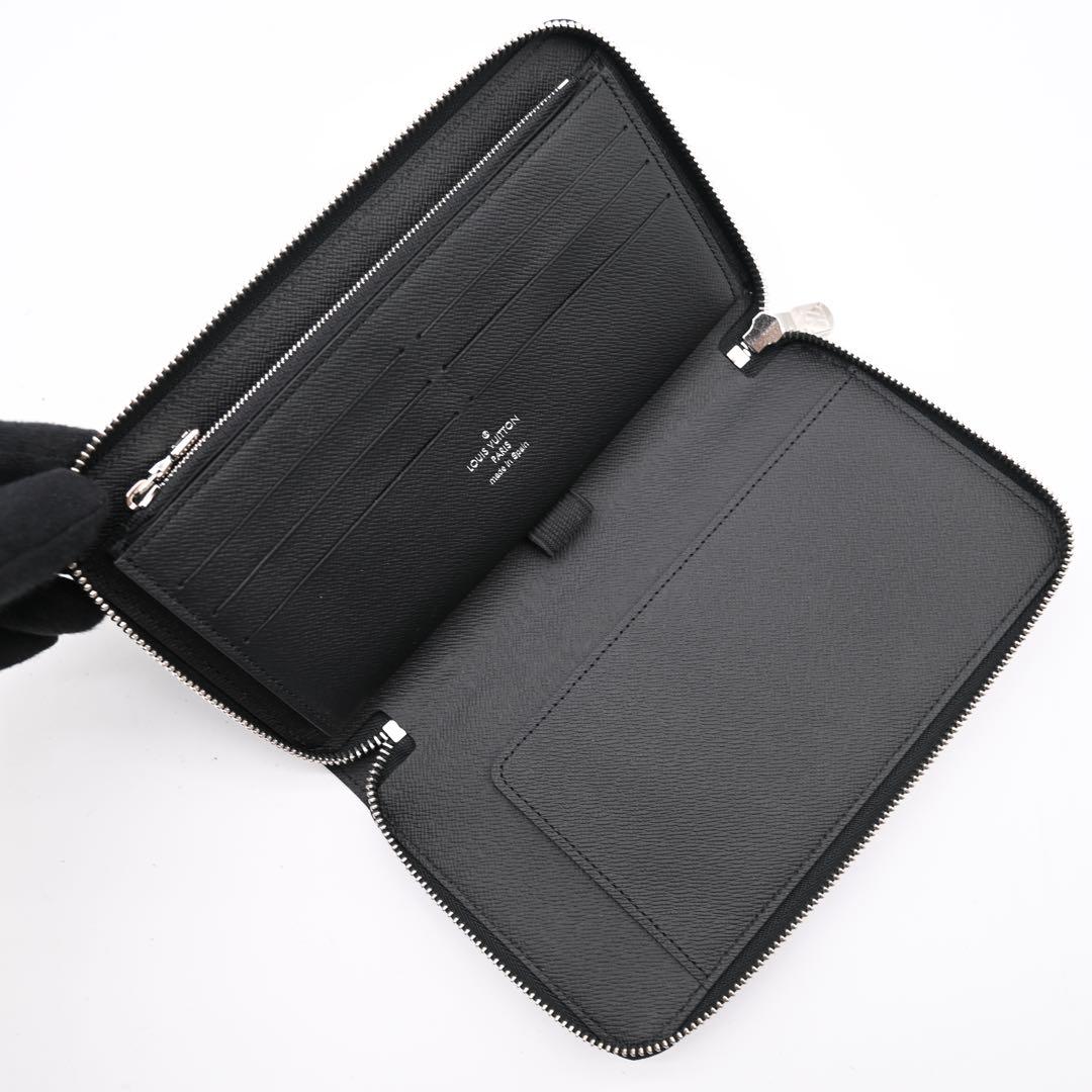Louis Vuitton Supreme Zippy Organizer Epi Long Wallet Black