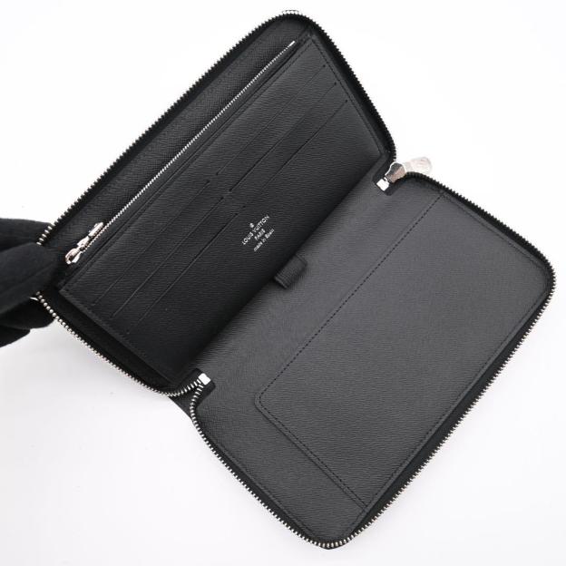 Louis Vuitton Supreme Zippy Organizer Epi Long Wallet Black