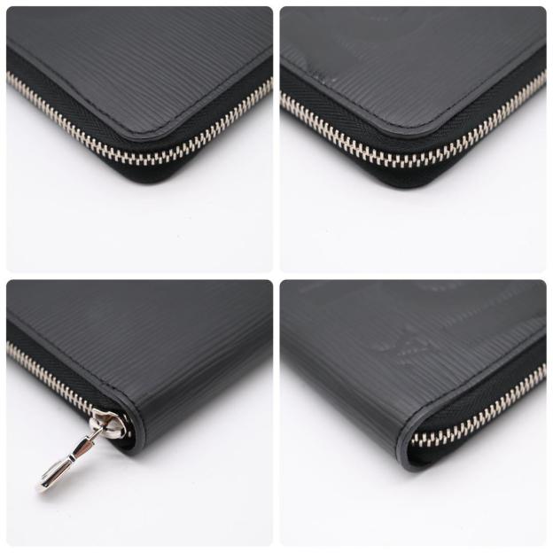 Louis Vuitton Supreme Zippy Organizer Epi Long Wallet Black