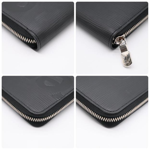Louis Vuitton Supreme Zippy Organizer Epi Long Wallet Black