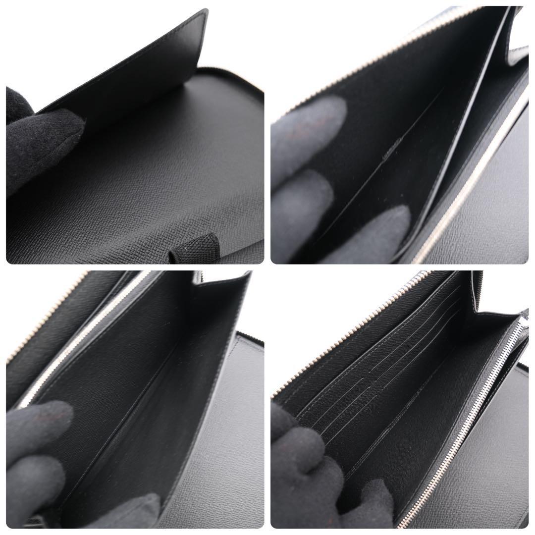 Louis Vuitton Supreme Zippy Organizer Epi Long Wallet Black