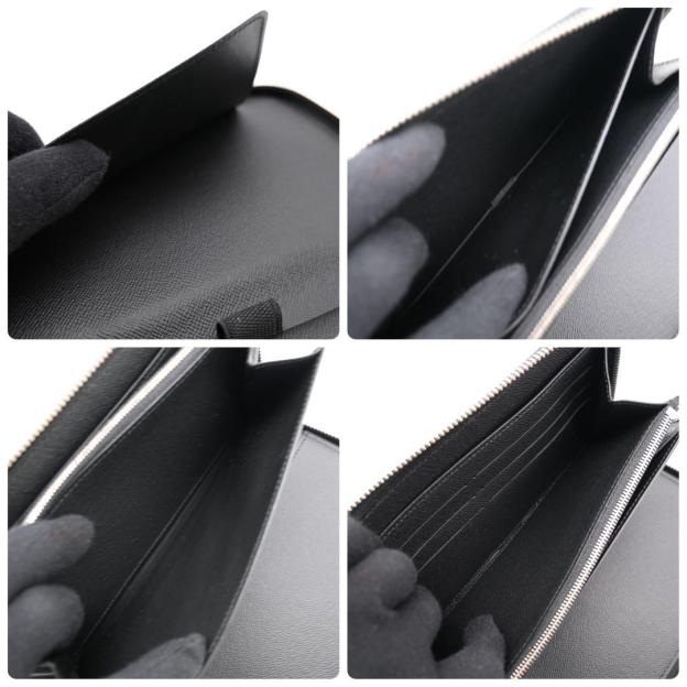 Louis Vuitton Supreme Zippy Organizer Epi Long Wallet Black