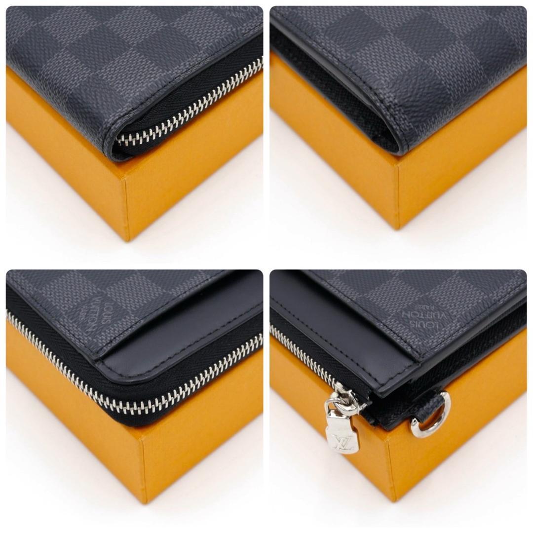 Louis Vuitton Damier Graphite Zippy Dragonne Black Long Wallet
