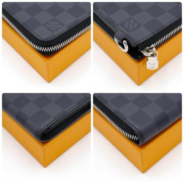 Louis Vuitton Damier Graphite Zippy Dragonne Black Long Wallet