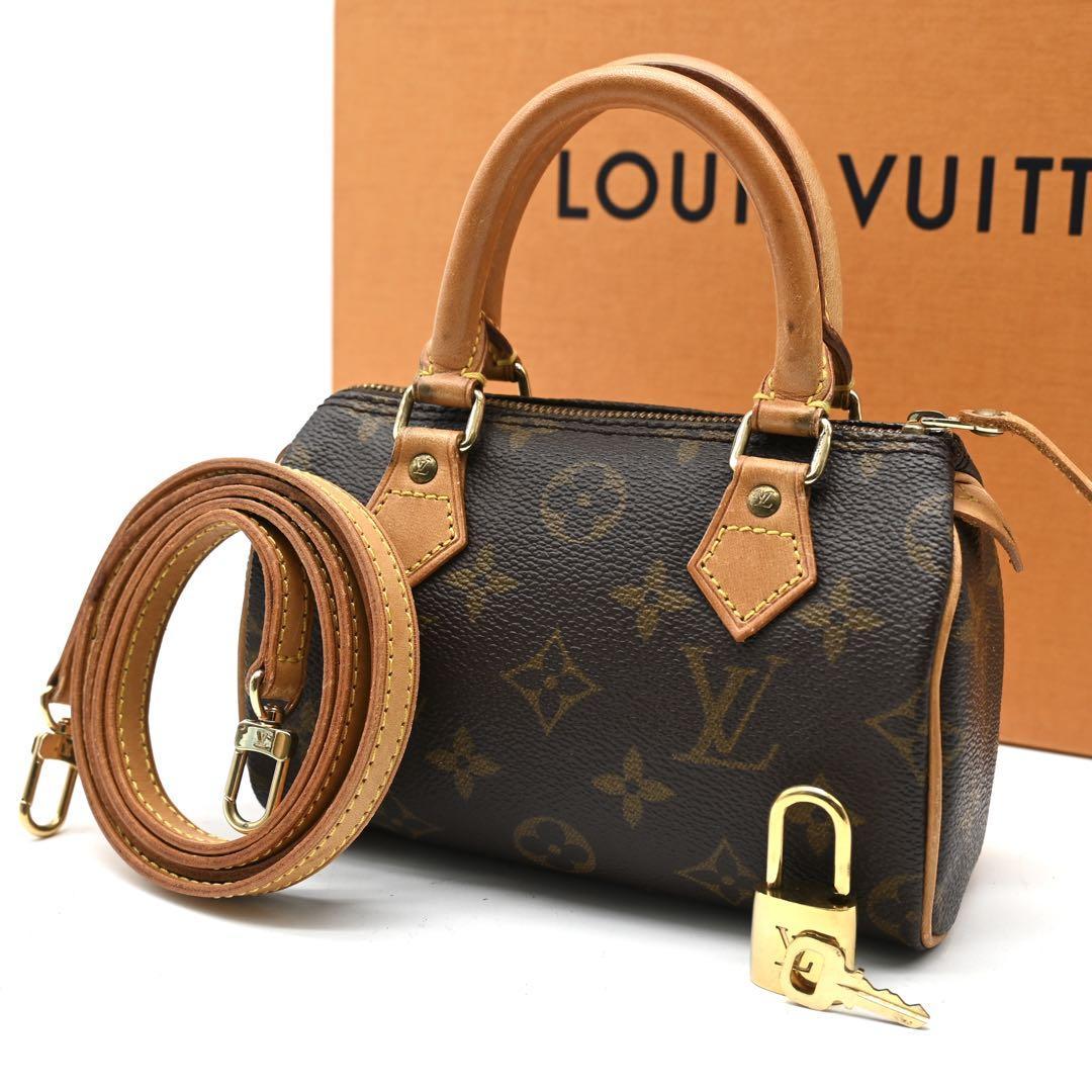 Louis Vuitton Mini Speedy Monogram Handbag Shoulder Bag 2-Way
