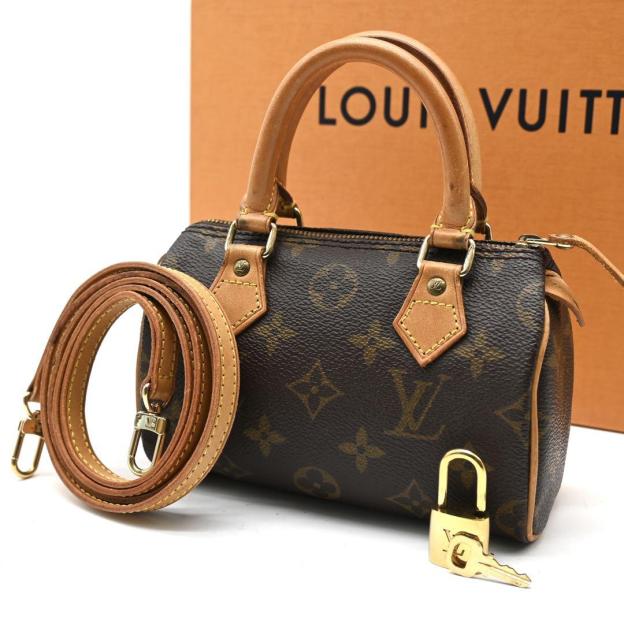 Louis Vuitton Mini Speedy Monogram Handbag Shoulder Bag 2-Way