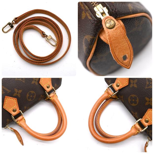Louis Vuitton Mini Speedy Monogram Handbag Shoulder Bag 2-Way