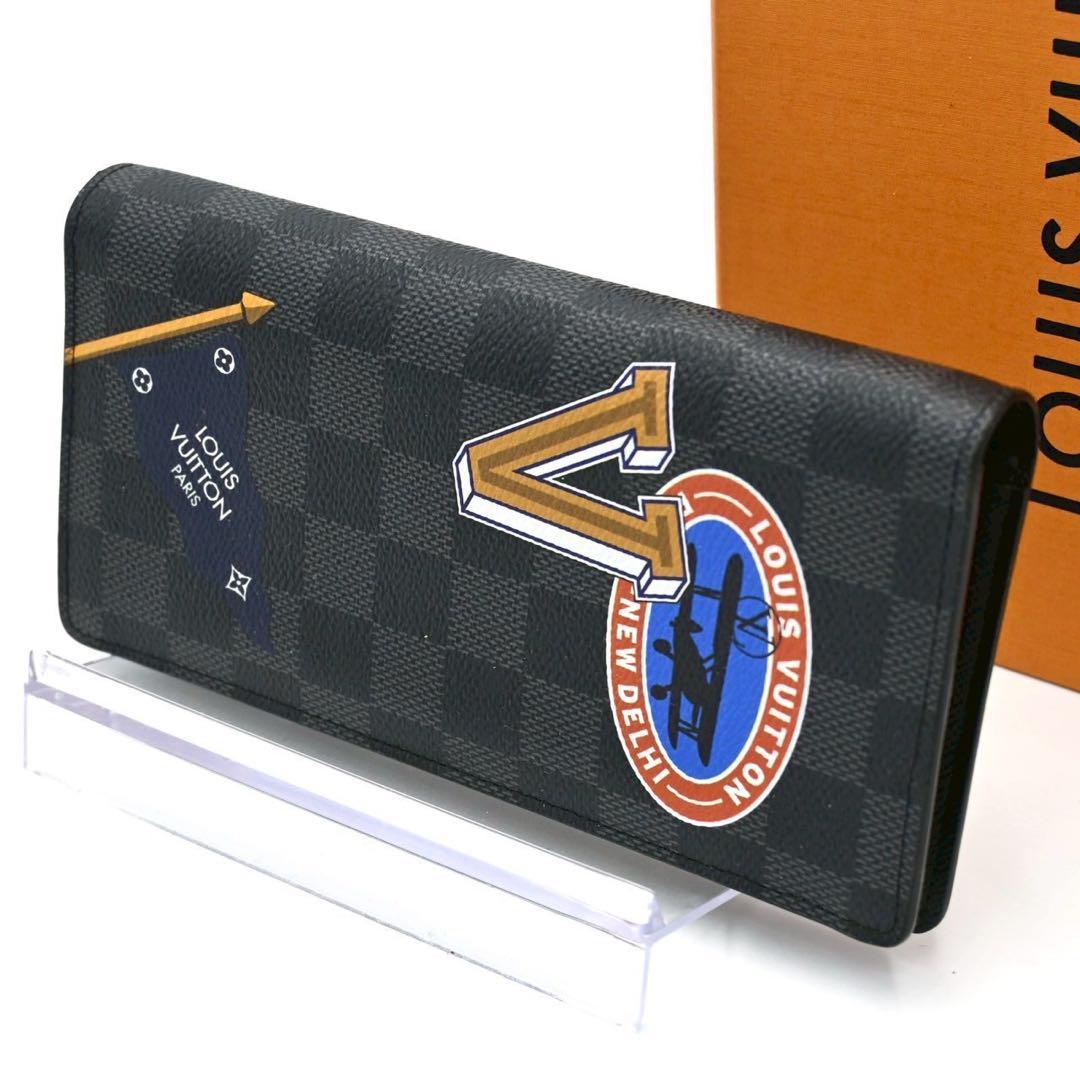 Louis Vuitton Damier Graffit Brazza Long Wallet LV Cup Near Mint