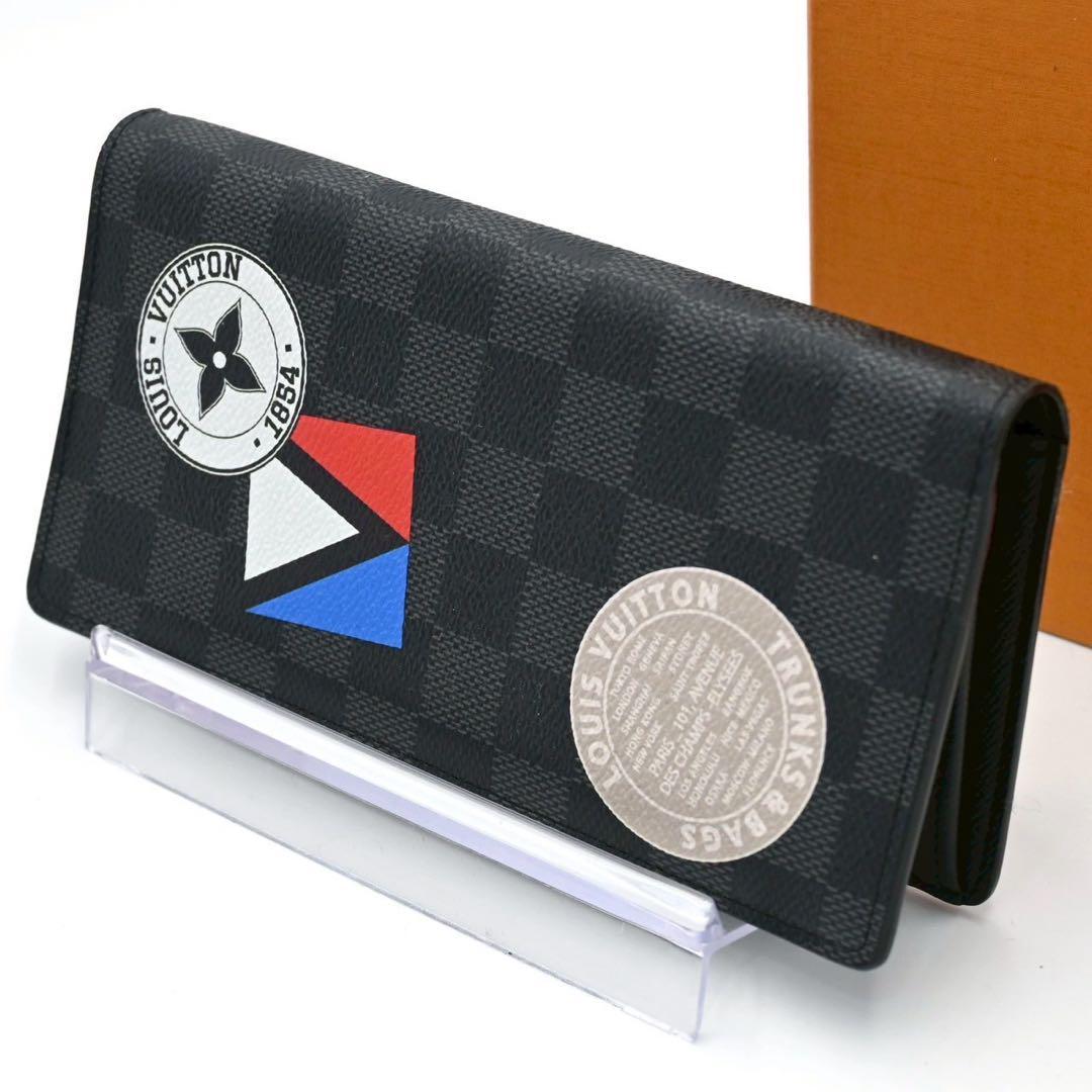 Louis Vuitton Damier Graffit Brazza Long Wallet LV Cup Near Mint