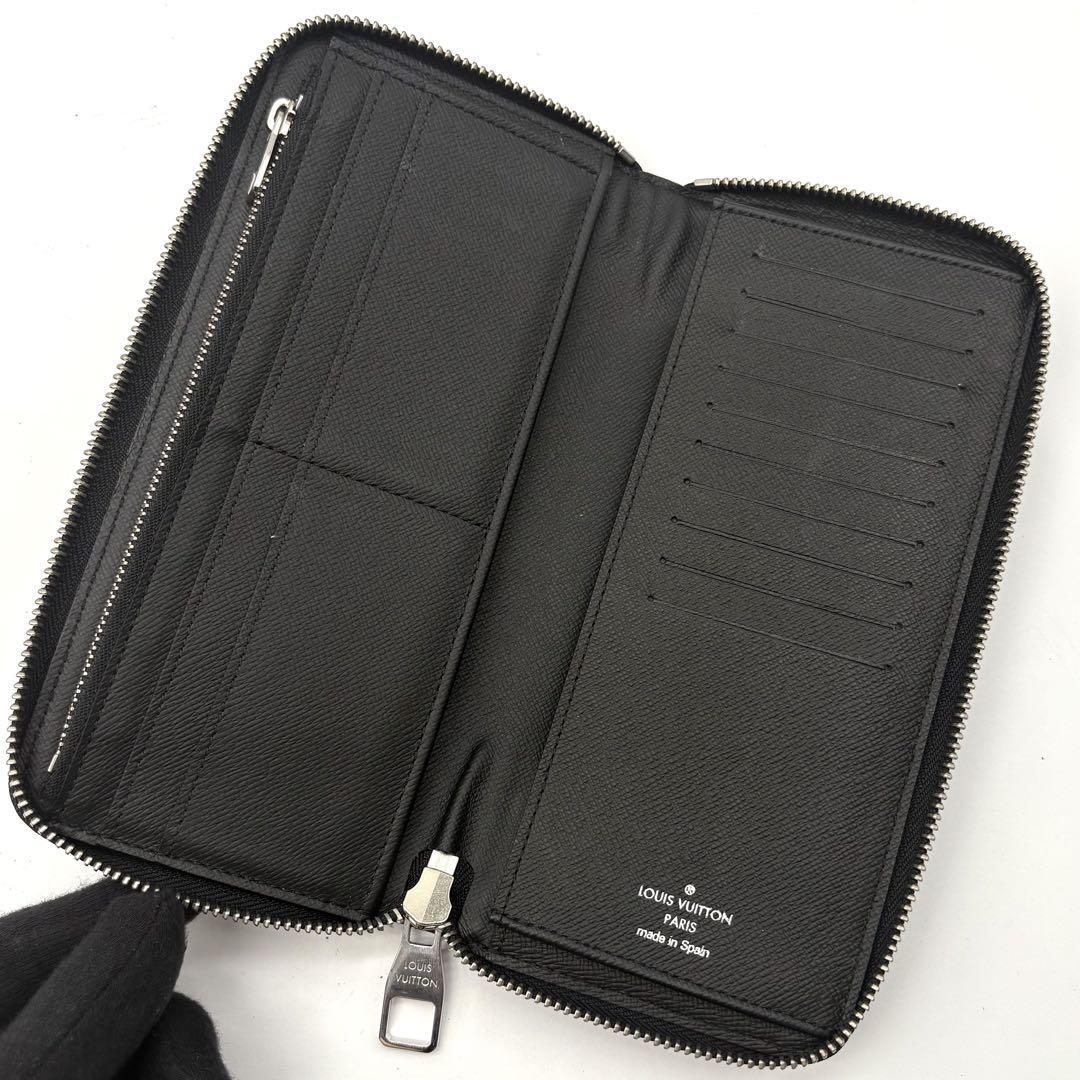 Louis Vuitton Damier Graphite Zippy Wallet Vertical Long Wallet Black