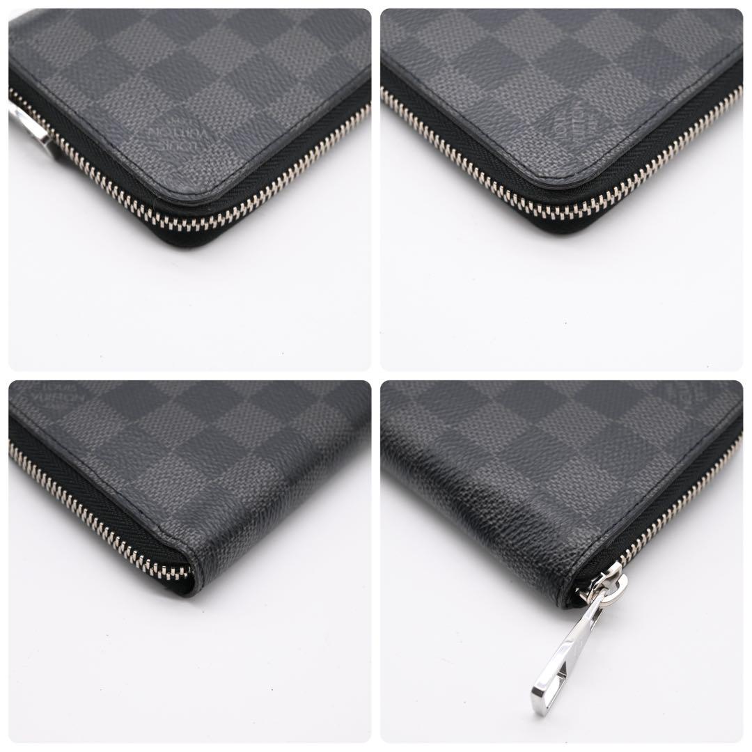 Louis Vuitton Damier Graphite Zippy Wallet Vertical Long Wallet Black