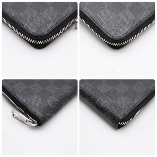 Louis Vuitton Damier Graphite Zippy Wallet Vertical Long Wallet Black