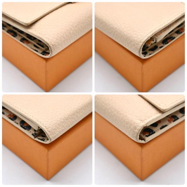 [Very Rare] Louis Vuitton Capucines Compact Leopard Galle Tri-fold Wallet