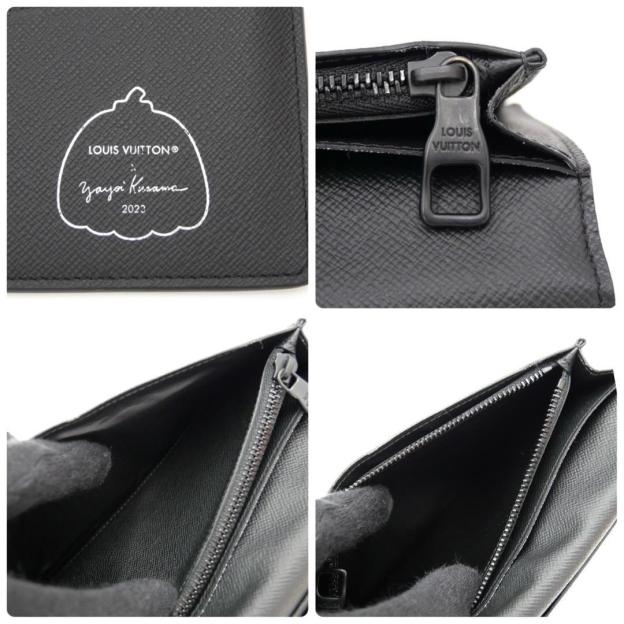 Louis Vuitton Yayoi Kusama Portefeuille Brazza Long Wallet Black LV×YK