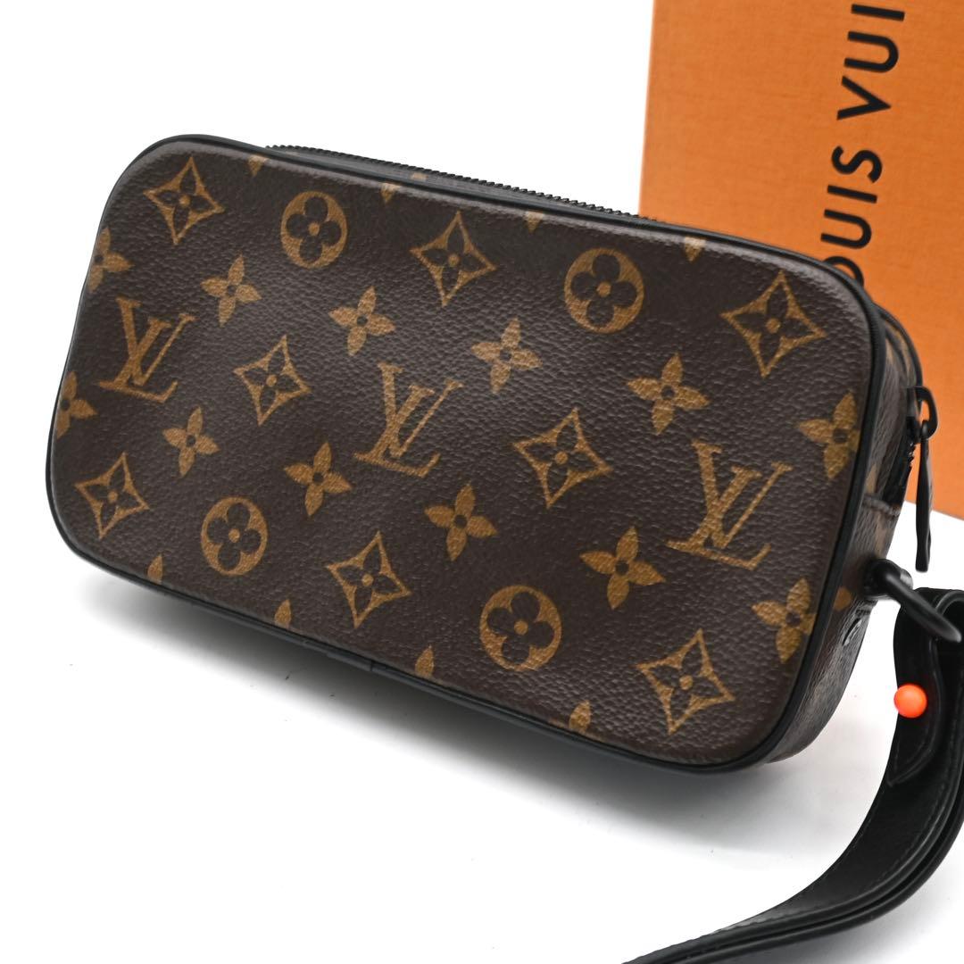 Louis Vuitton Pochette Volga Monogram Macassar Second Bag in Black