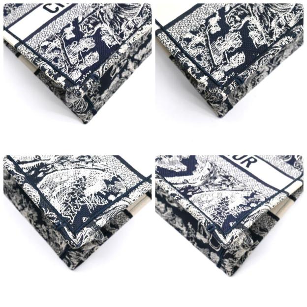 Dior Book Tote Medium Embroidery Navy