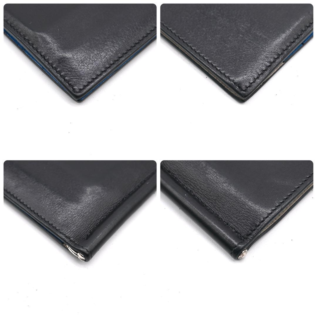 Hermès Money Clip Poker GM Black Bifold Wallet HERMES