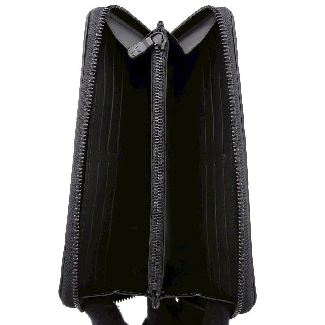 Louis Vuitton Shadow Zippy Wallet Horizontal Long Wallet Black