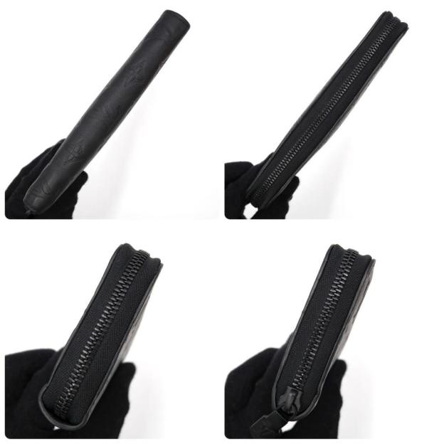 Louis Vuitton Shadow Zippy Wallet Horizontal Long Wallet Black