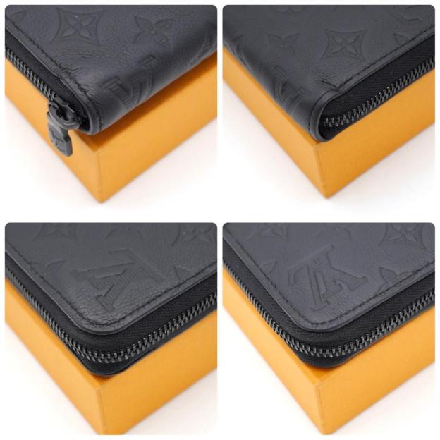 Louis Vuitton Shadow Zippy Wallet Horizontal Long Wallet Black