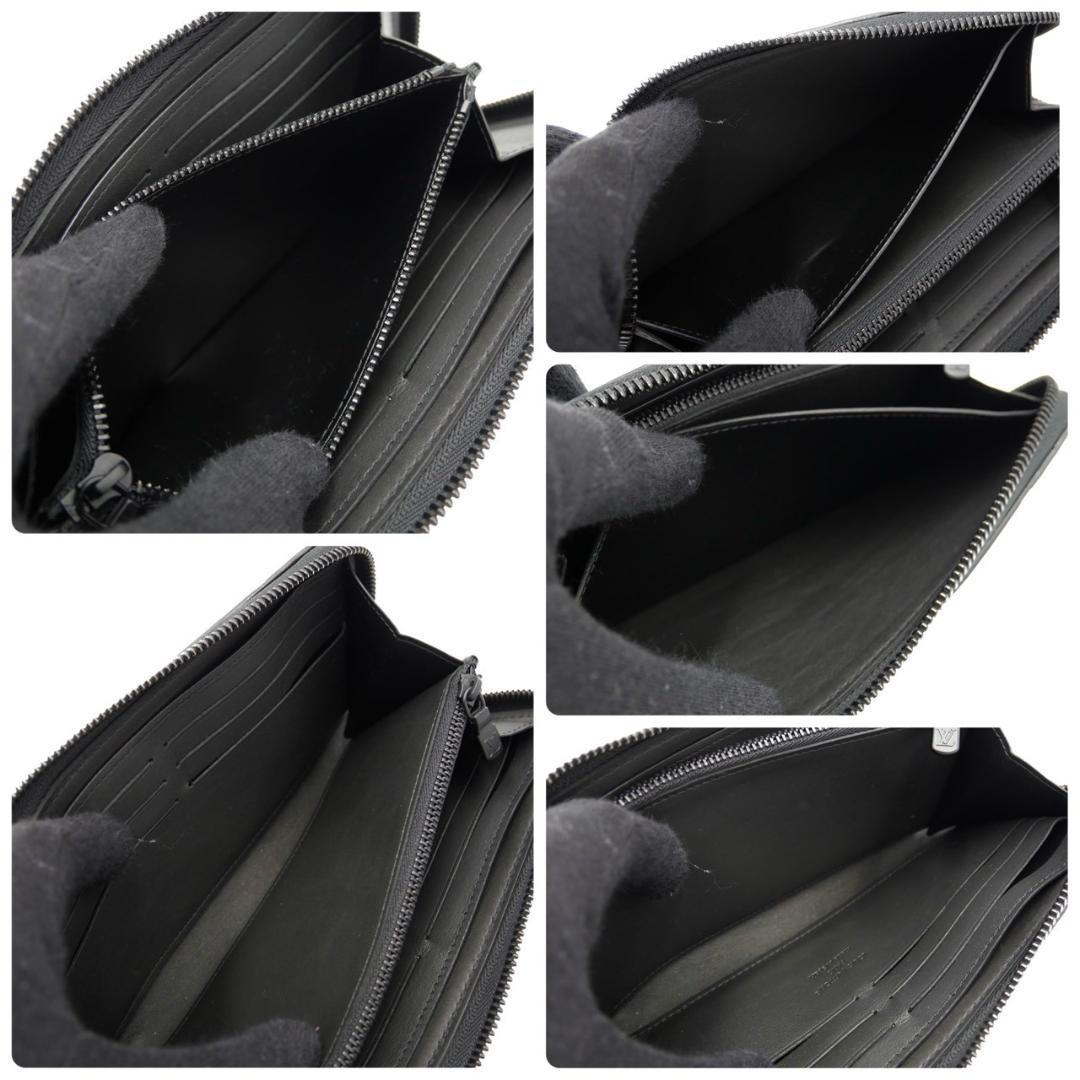 Louis Vuitton Shadow Zippy Wallet Horizontal Long Wallet Black