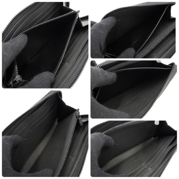 Louis Vuitton Shadow Zippy Wallet Horizontal Long Wallet Black