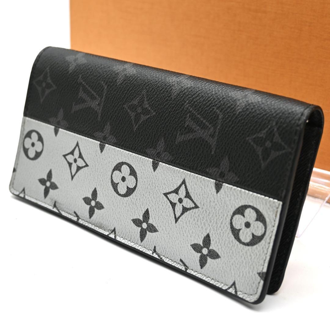 [Super Rare] Louis Vuitton Brother Split Eclipse Long Wallet Black