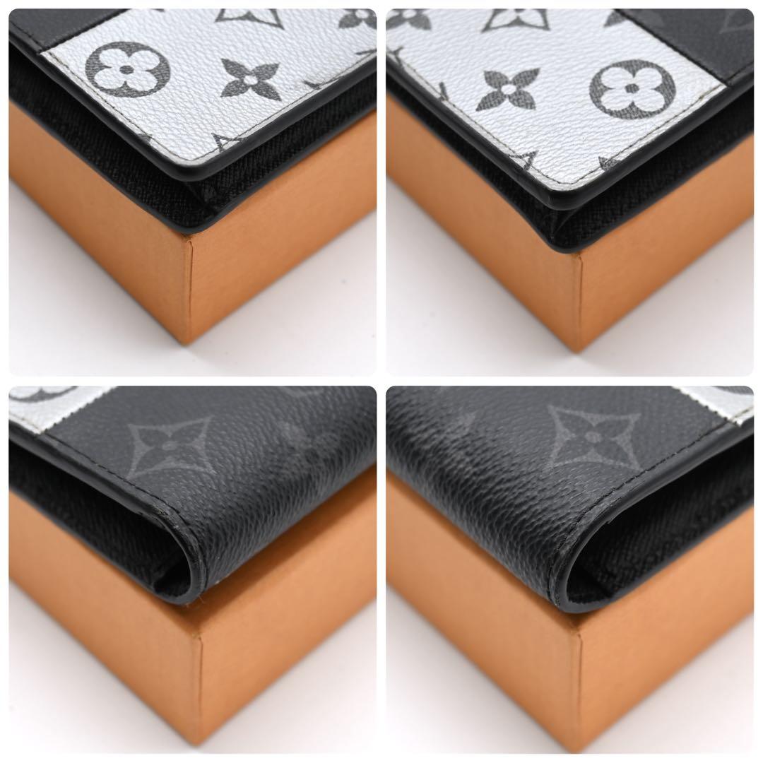 [Super Rare] Louis Vuitton Brother Split Eclipse Long Wallet Black