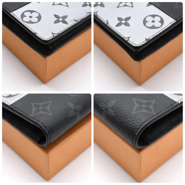 [Super Rare] Louis Vuitton Brother Split Eclipse Long Wallet Black