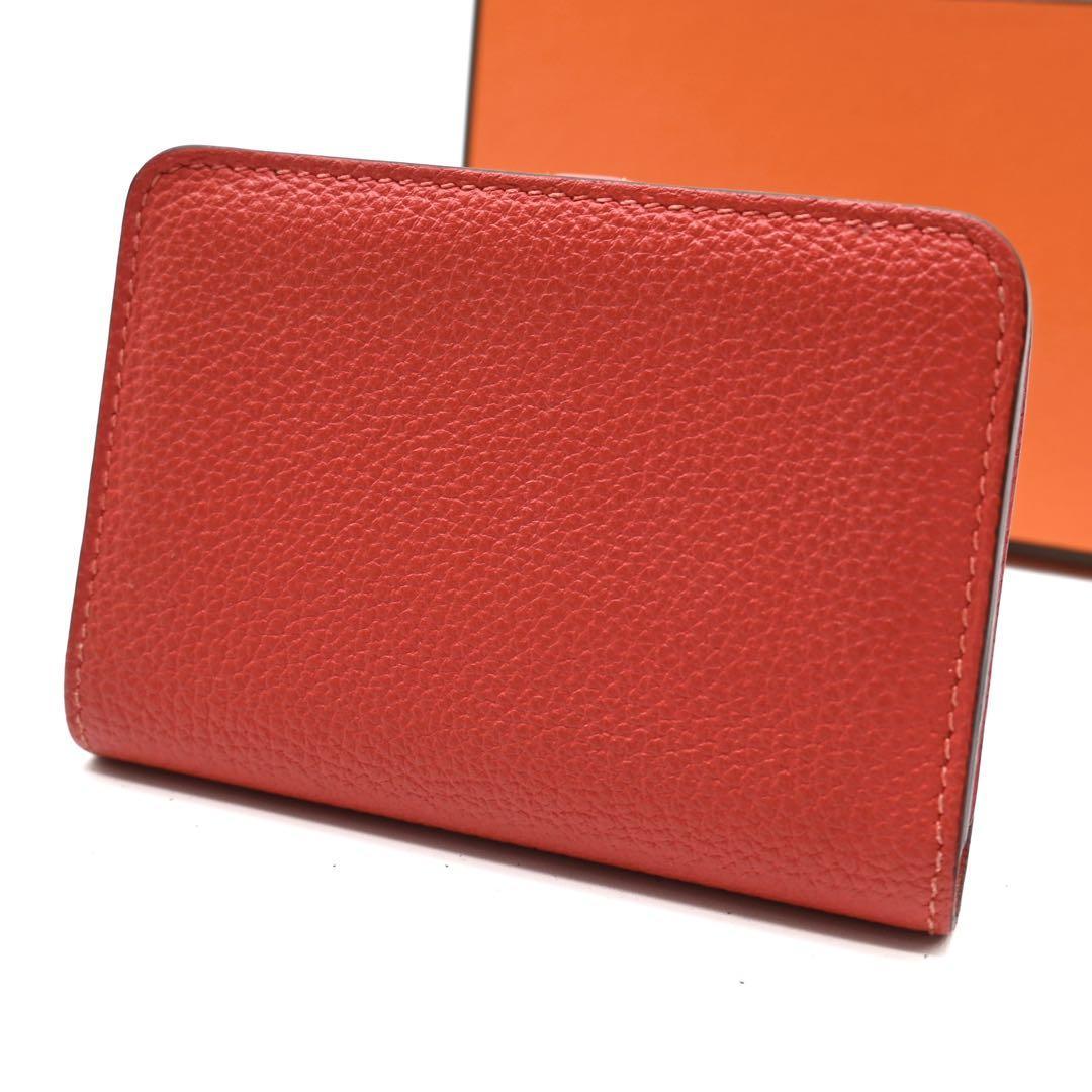 Hermes Dogon Compact Card Case Pink Togo HERMES