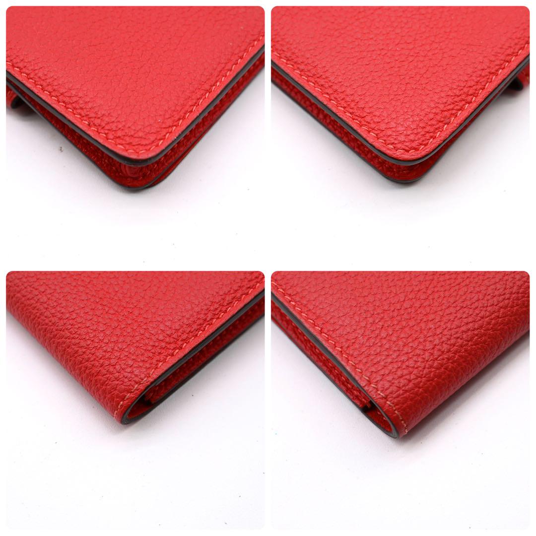 Hermes Dogon Compact Card Case Pink Togo HERMES